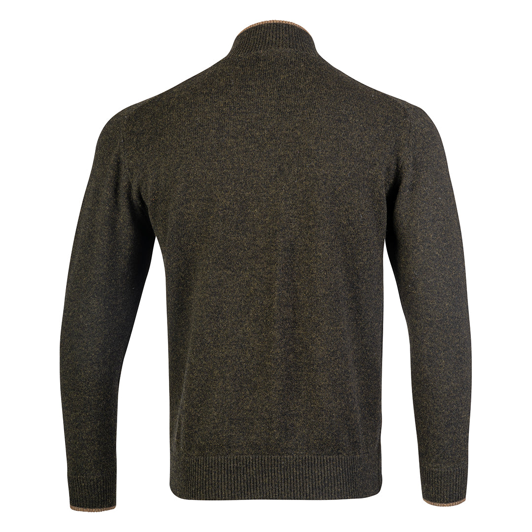 Jack Pyke Mens Ashcombe Pullover Zipknit Dark Olive 