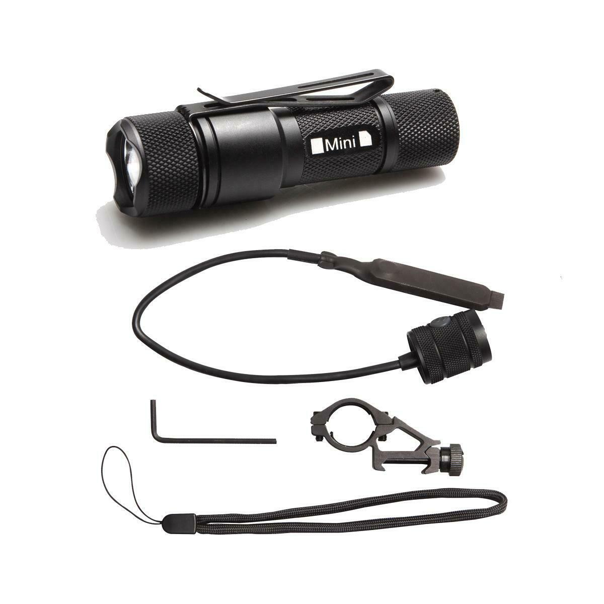 Strike Systems Mini Flashlight Rifle Torch 360 Lumen Black