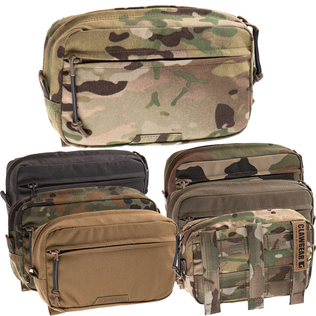 Claw Gear Utility Pouch Medium Zipper Molle Horizontal 