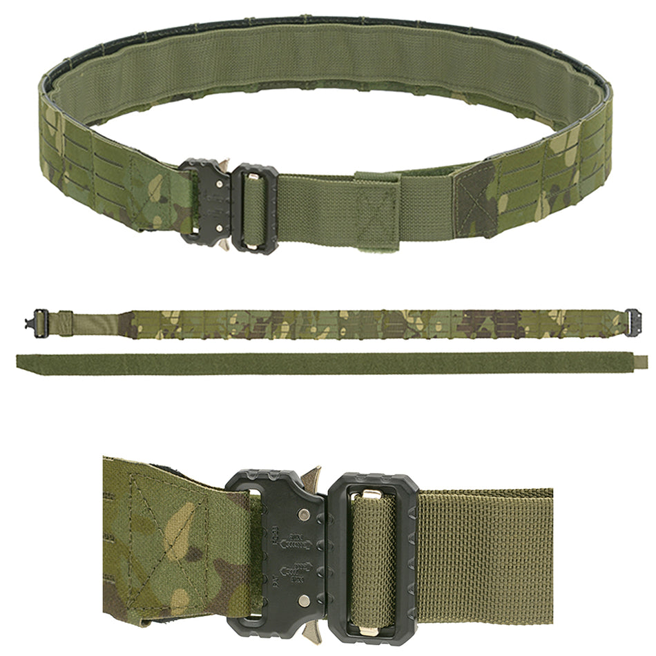 8 Fields Laser Cut Molle Tactical Duty Range Belt QR CP Tropic