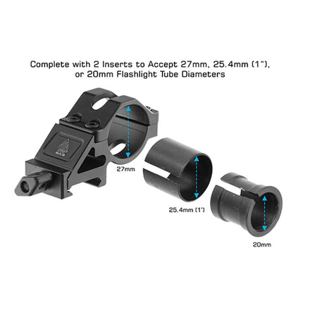Leapers UTG Tactical Angled Offset Ring Mount Black