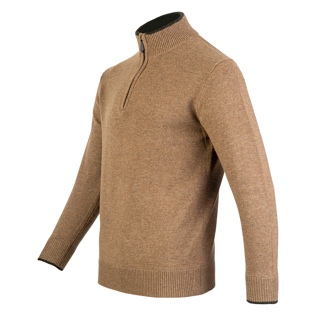 Jack Pyke Mens Ashcombe Pullover Zipknit Barley 