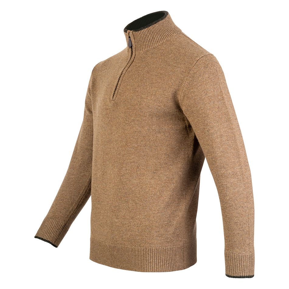 Jack Pyke Mens Ashcombe Pullover Zipknit Barley 