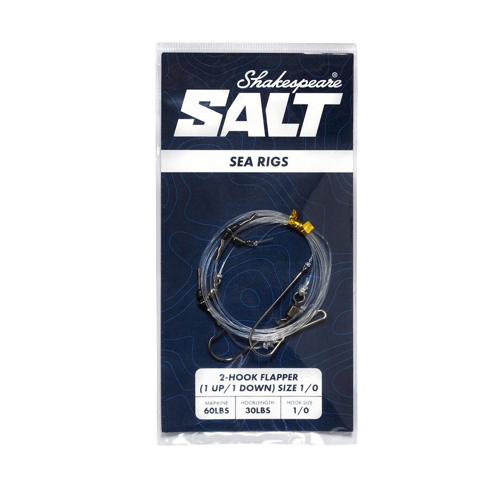 Shakespeare SALT Flapper 2 Hook 1 UP 1 DOWN 60lb Sea Fishing Rig