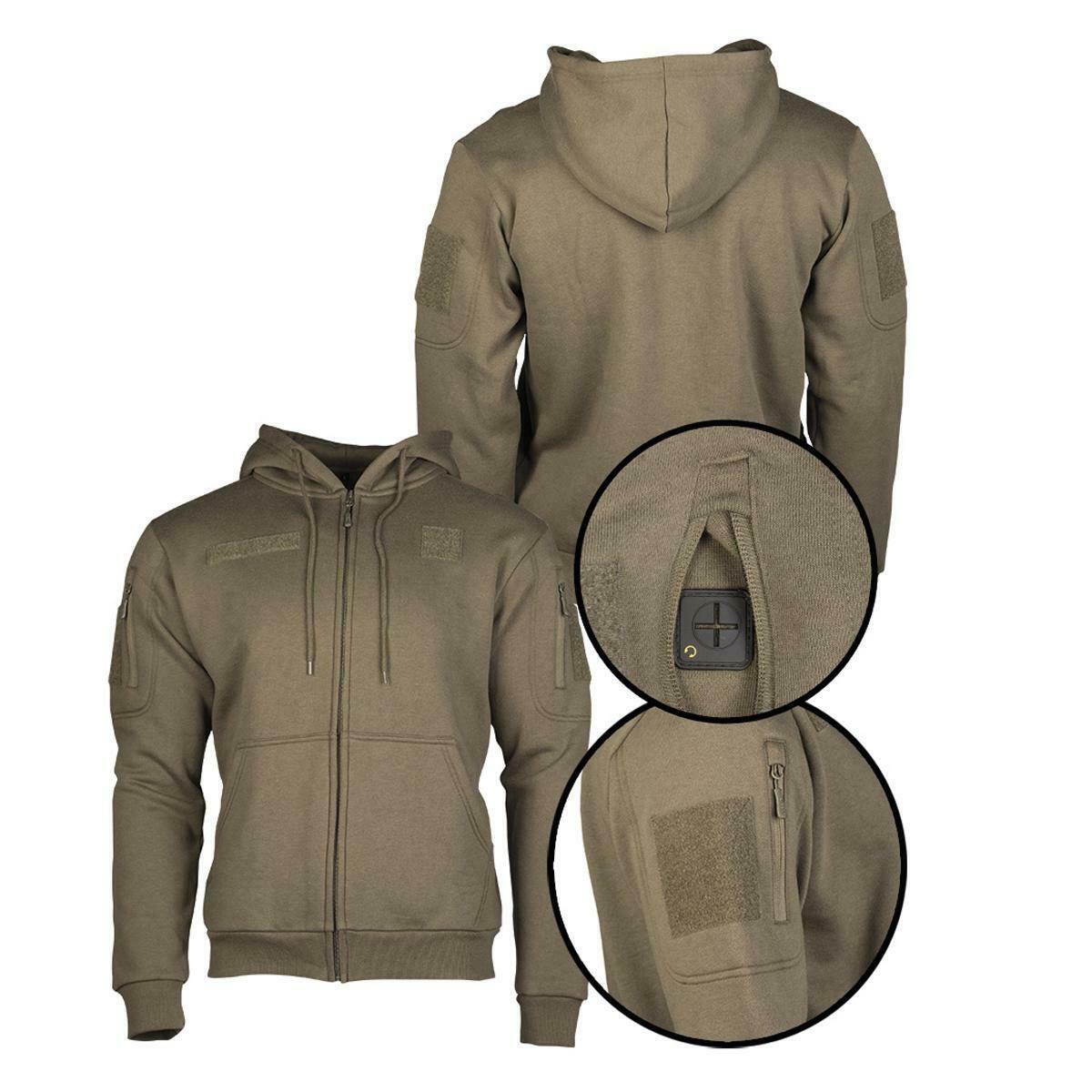 Mil-Tec Hoodie Fleece With Zipper Green 