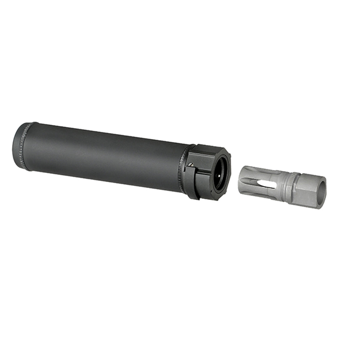 5KU Airsoft Barrel Extension Dummy Silencer Black QD 177mm