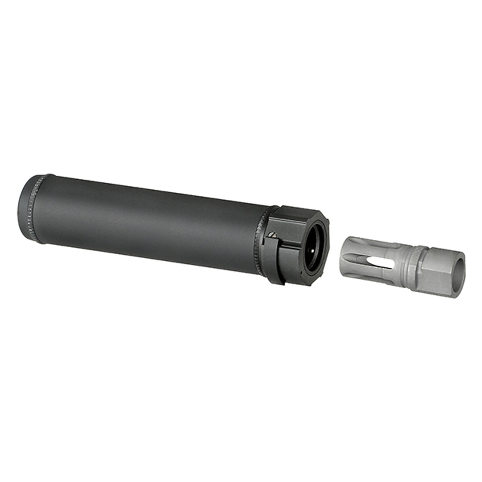 5KU Airsoft Barrel Extension Dummy Silencer Black QD 177mm