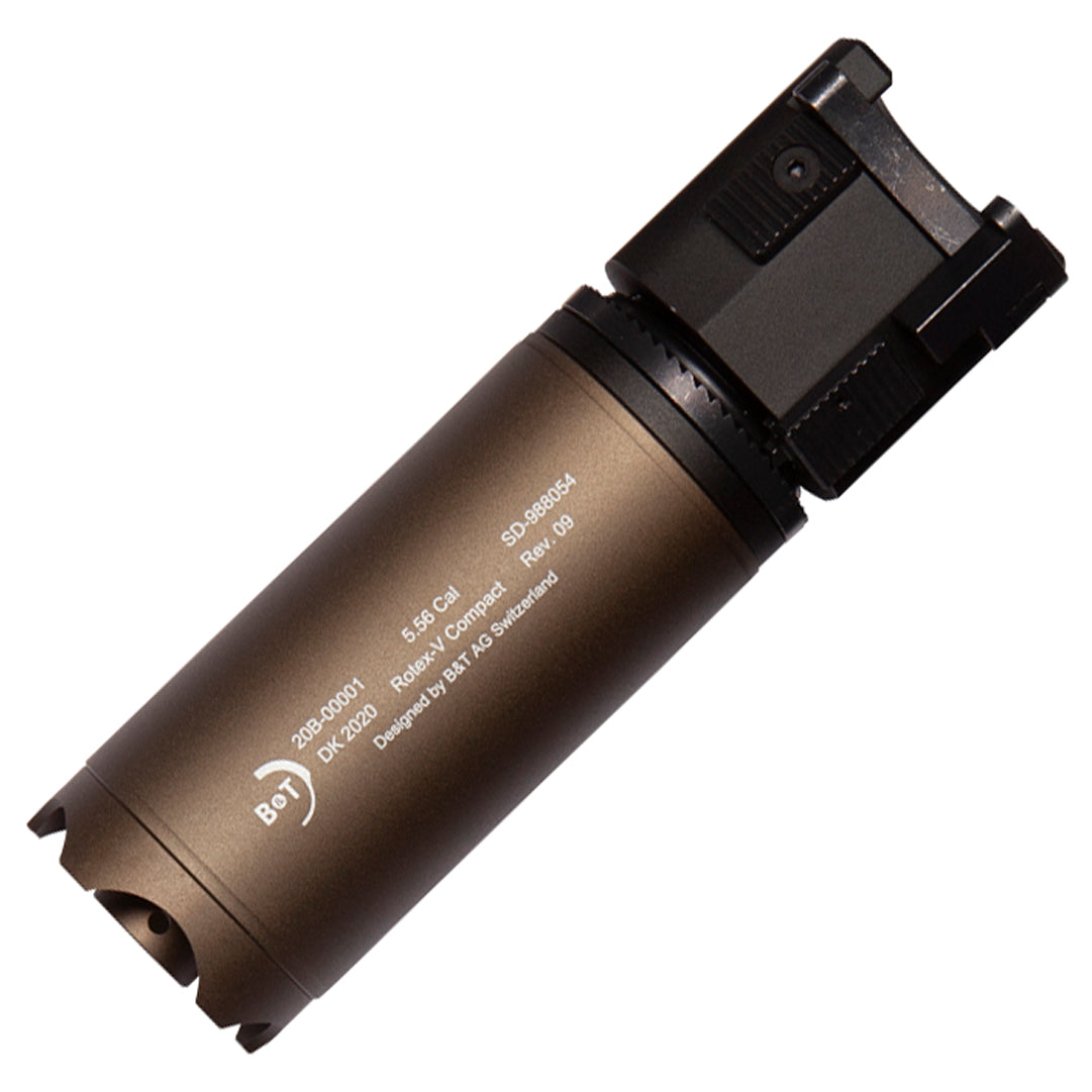 B&T Rotex-V Barrel Extension Mock Suppressor Compact 130mm Mud Desert/Tan