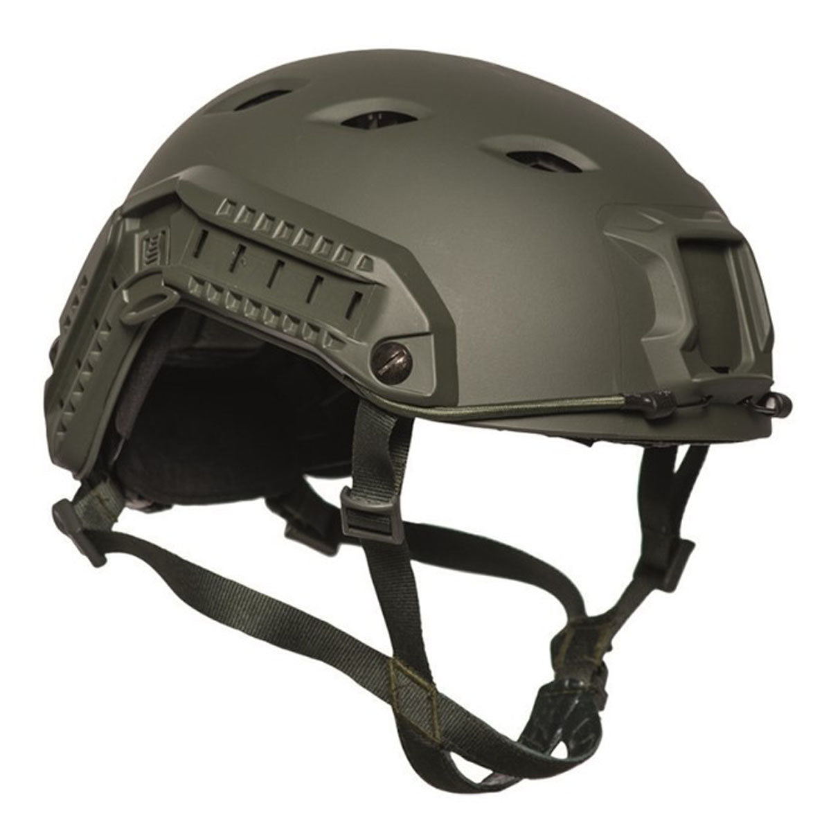 Mil-Tec US Fast Paratrooper Airsoft Helmet OD Green w/ Rails
