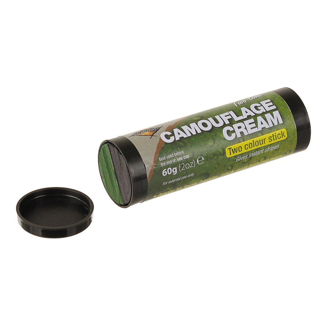 MFH GB Camo Face Paint Cream Stick 60g 2 Tone Black OD Green