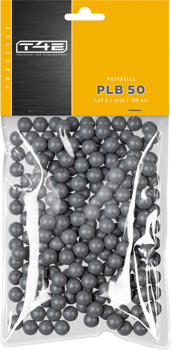 Umarex T4E Practice Polyballs PLB .50 100 Pack Grey