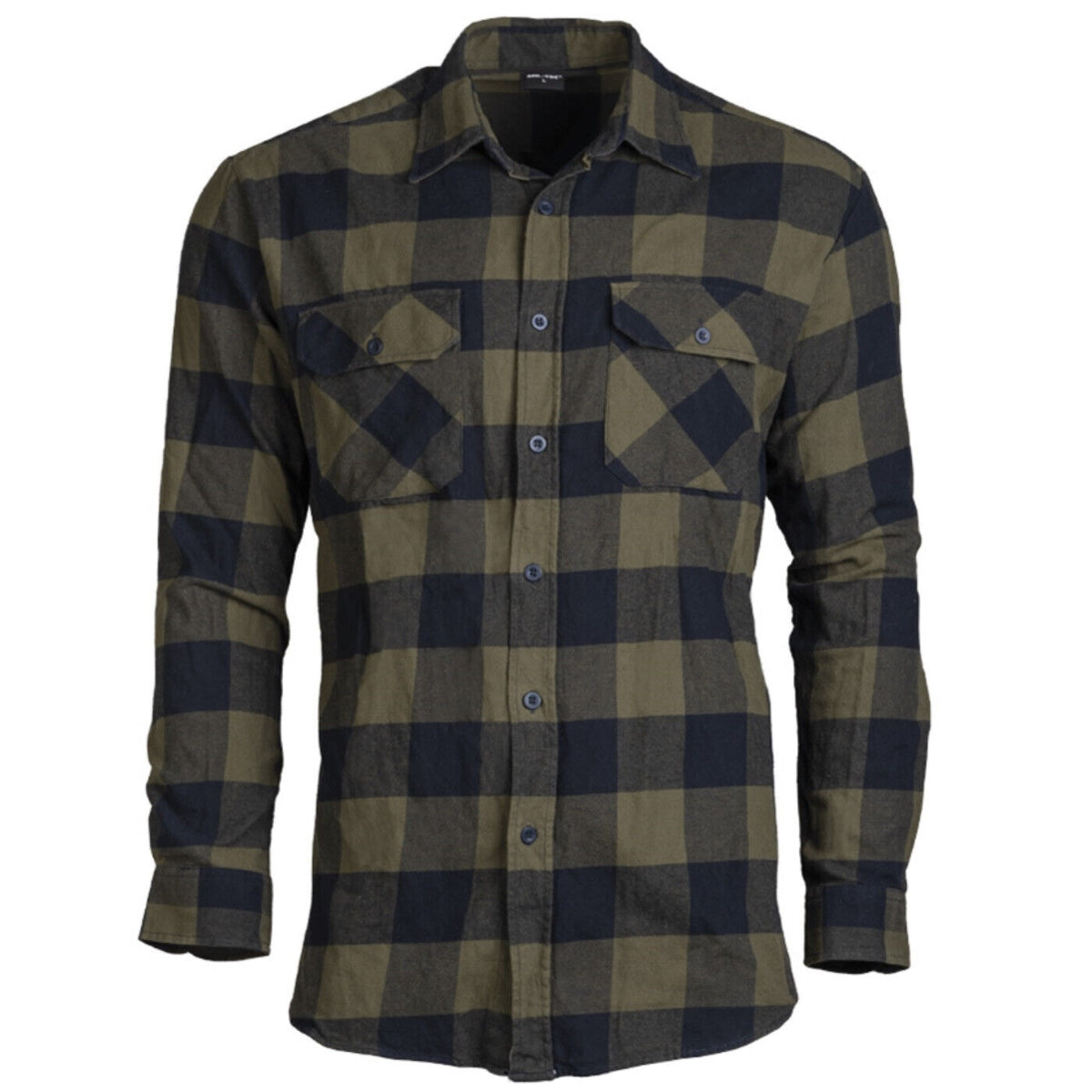 Mil-Tec Lumberjack Check Flannel Shirt Black / OD