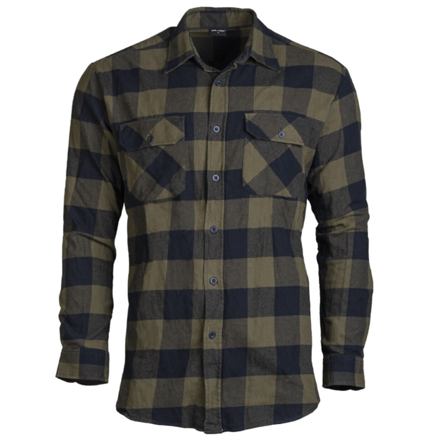 Mil-Tec Lumberjack Check Flannel Shirt Black / OD