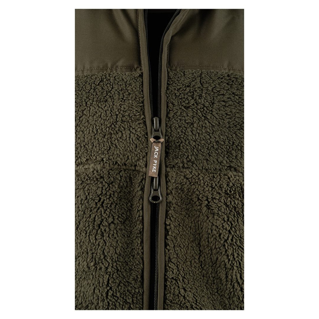 Jack Pyke Sherpa Mens Fleece Gilet Dark Olive 