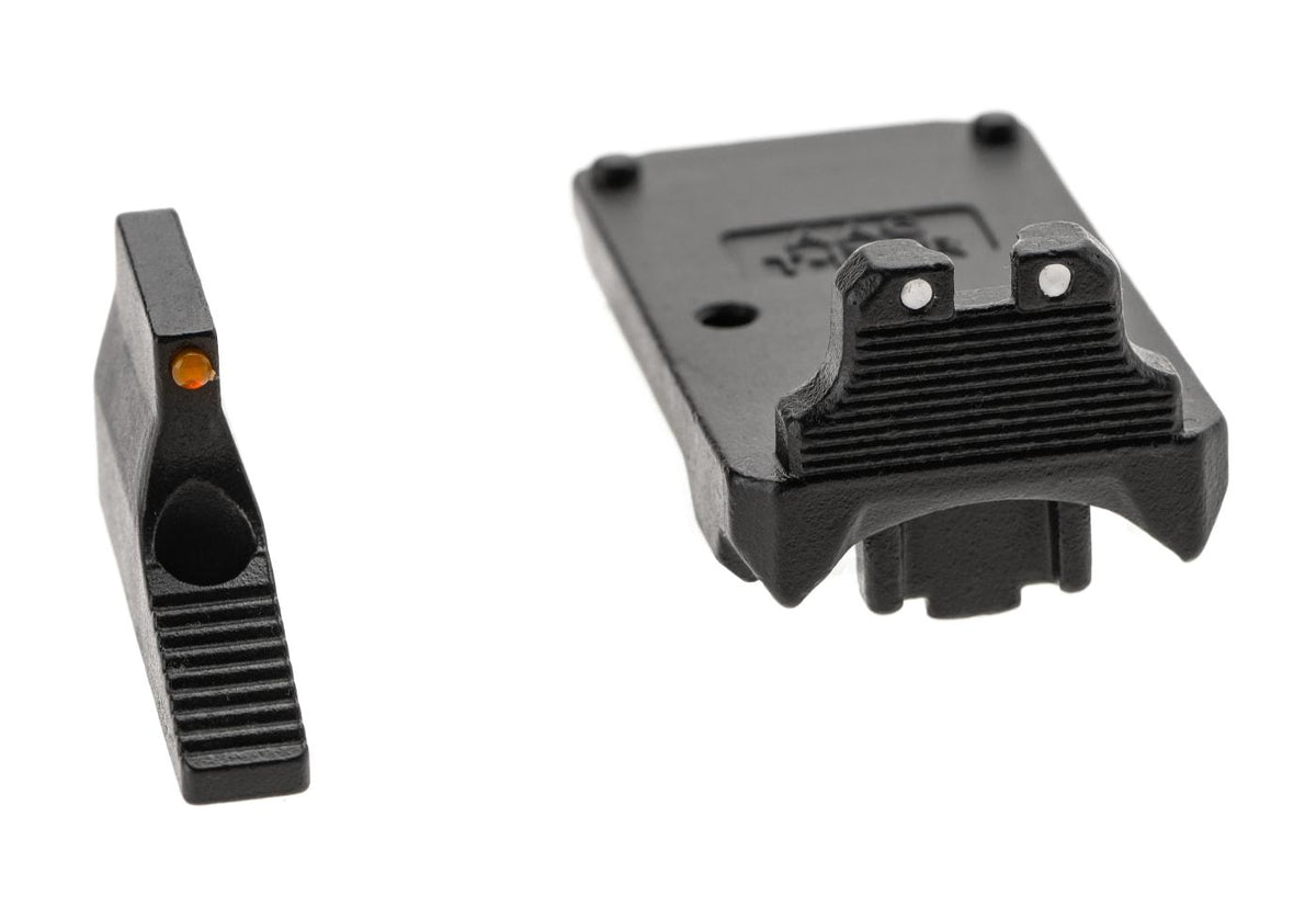 Action Army AAP-01 Airsoft Pistol Steel RMR Raised Adapter & Front Sight Set Black
