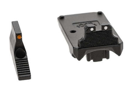 Action Army AAP-01 Airsoft Pistol Steel RMR Raised Adapter & Front Sight Set Black