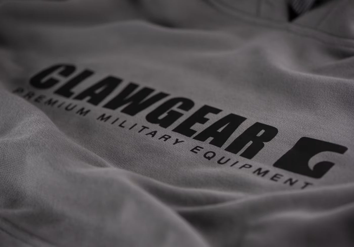 Claw Gear Logo Fleece Hoodie Wolf Grey
