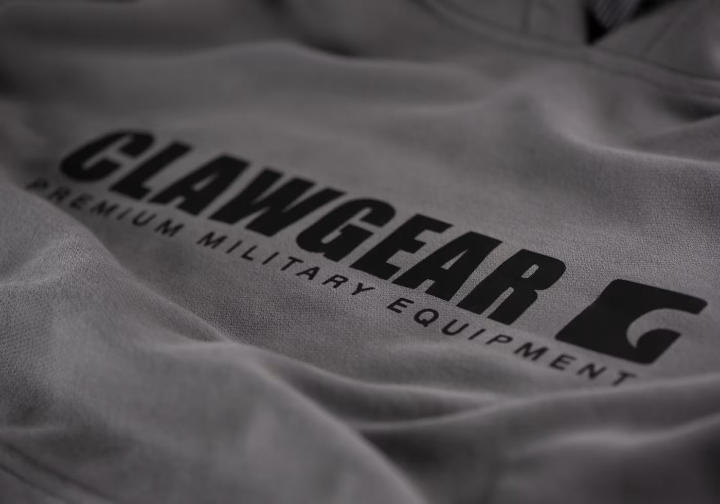 Claw Gear Logo Fleece Hoodie Wolf Grey