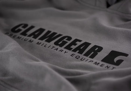 Claw Gear Logo Fleece Hoodie Wolf Grey