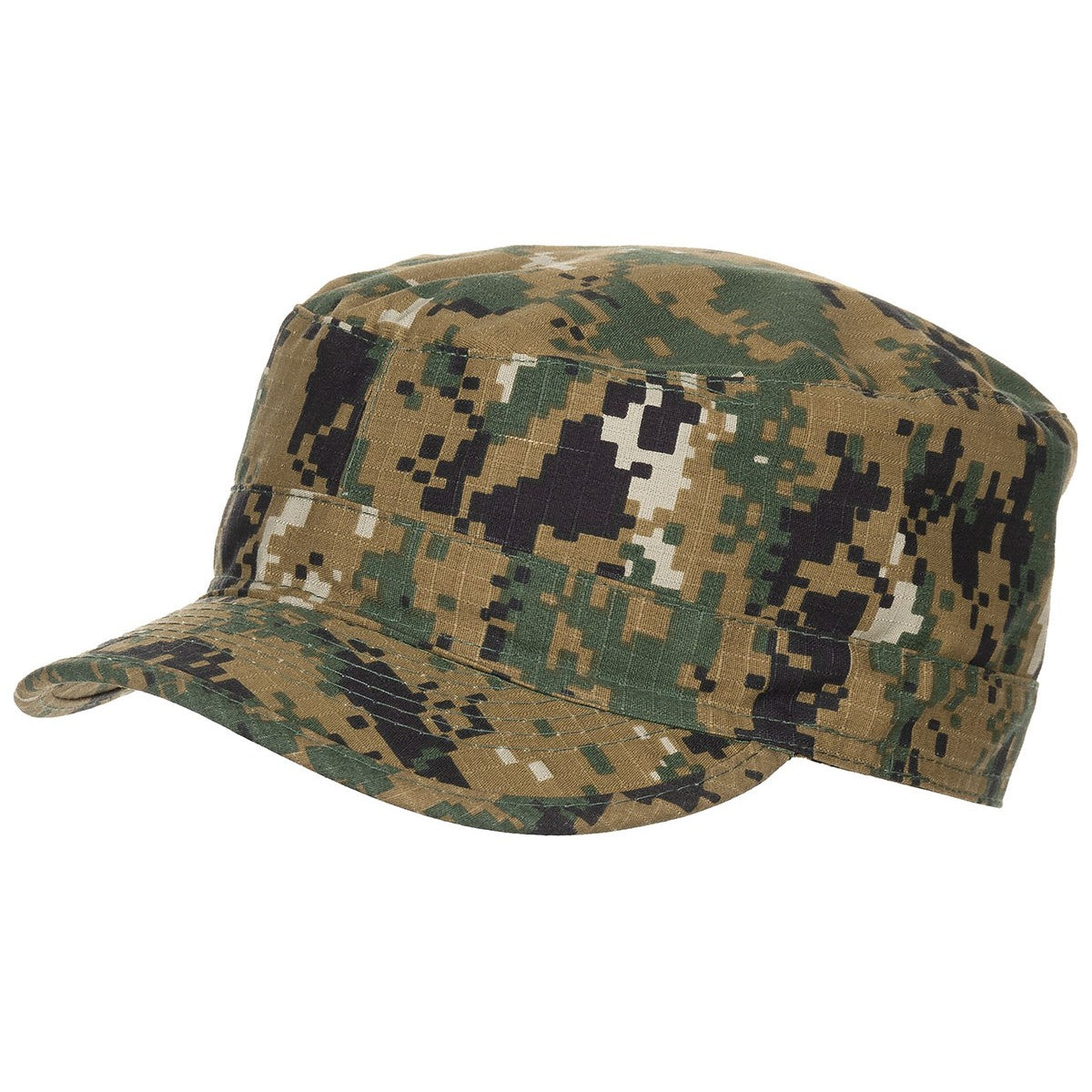 MFH US Army Style Field Cap Hat Rip Stop Marpat Digi Woodland Camo