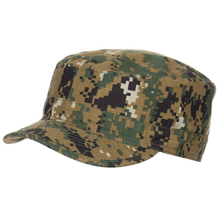 MFH US Army Style Field Cap Hat Rip Stop Marpat Digi Woodland Camo