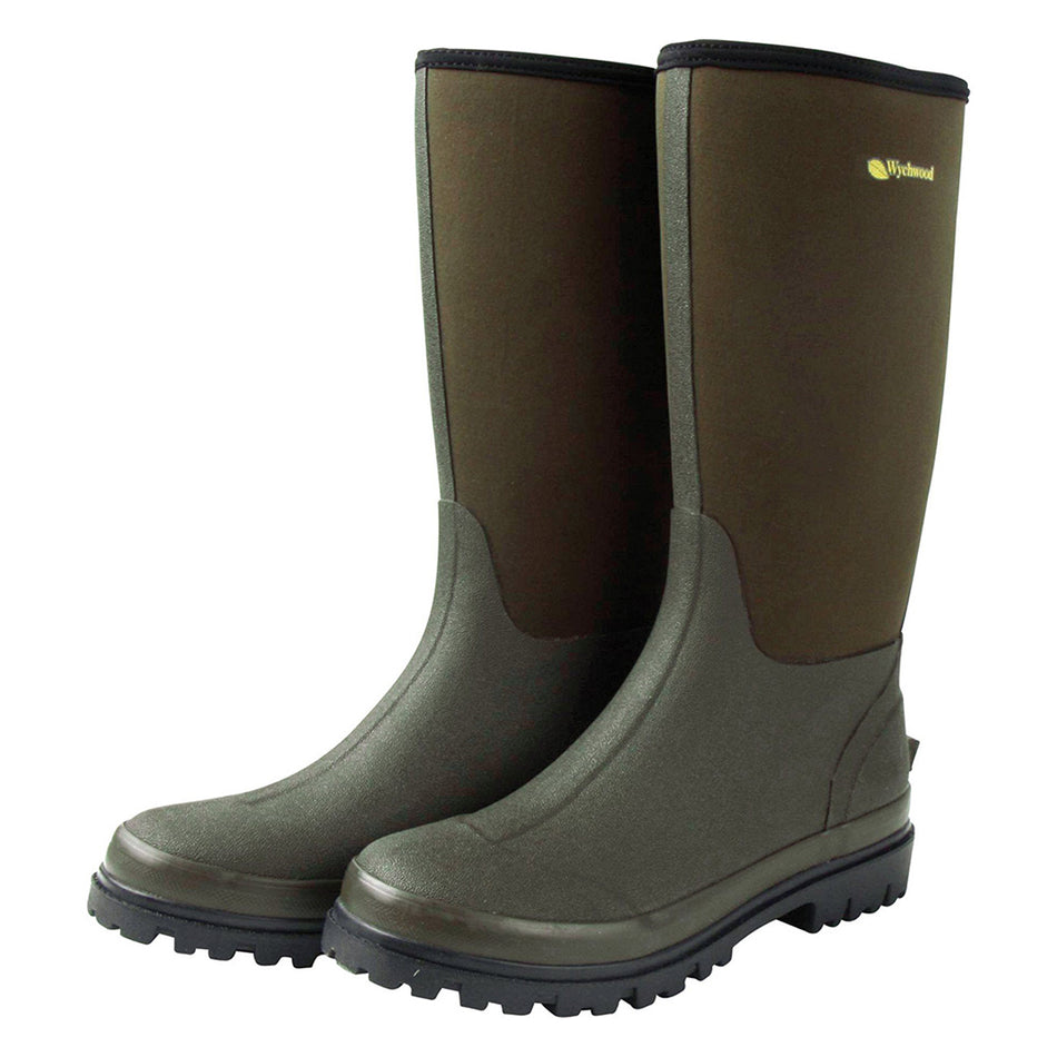 Wychwood Neoprene 3/4 Length Wellie Boot Green
