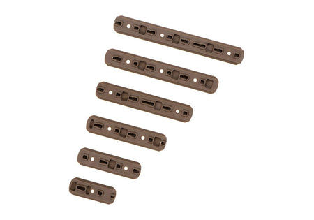 Wadsn MP Airsoft Rail Mount Set for Keymod & M-LOK 6 Pack Dark Earth
