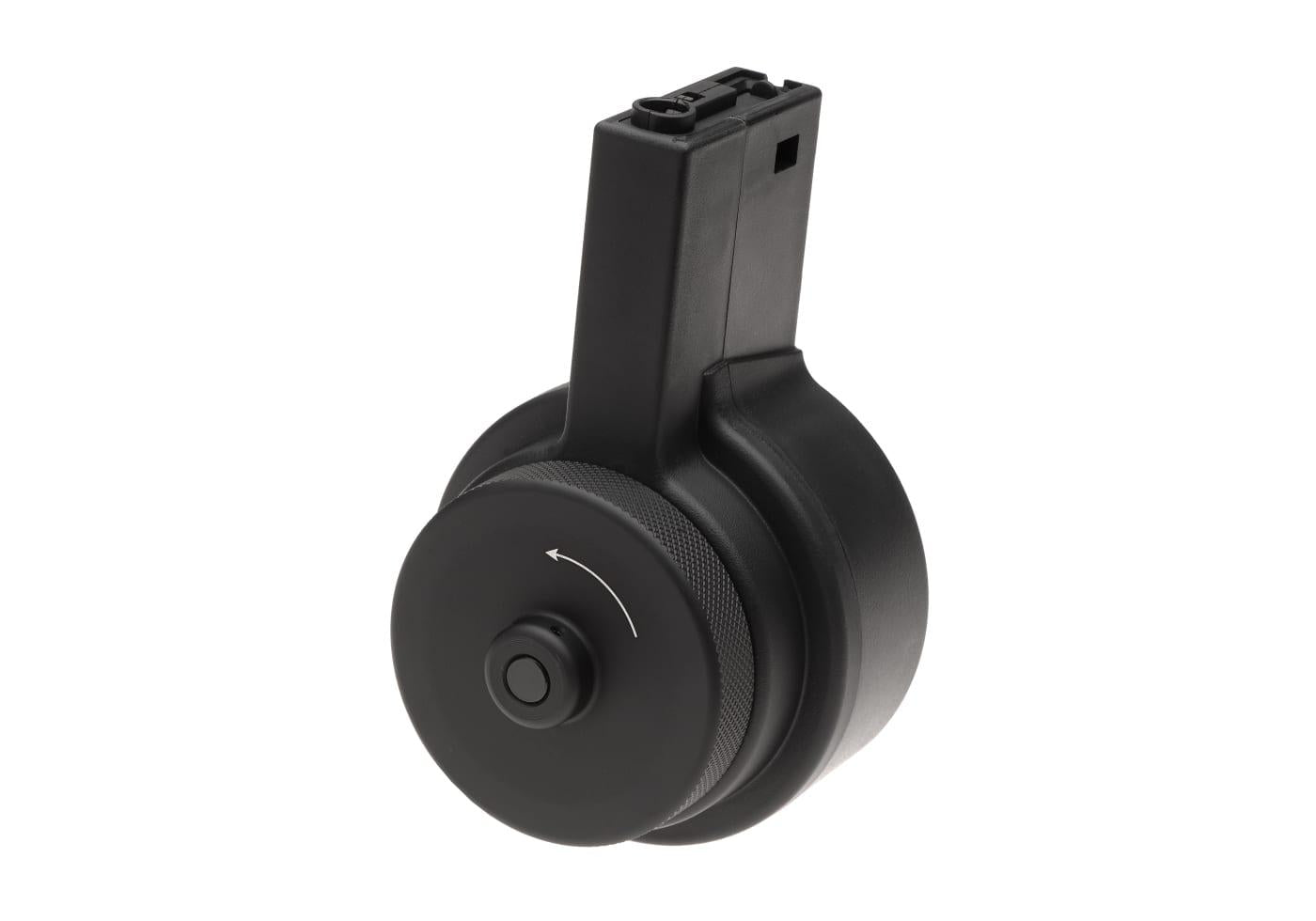 ARES Airsoft M4 M16 Manual Wind Drum Magazine 2150 Round Black 6mm