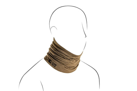 Claw Gear Merino Seamless Neck Gaiter Snood Long Stonegrey Olive