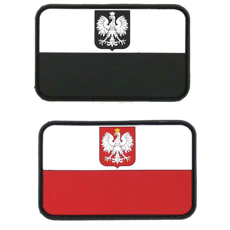 Polish Flag PVC Rubber Patch 80x50mm