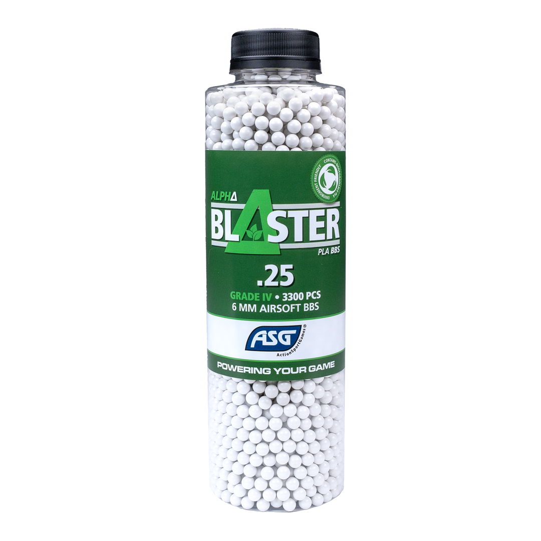 ASG Alpha Blaster Bio PLA Airsoft BB’s 0.25g 3300 X 1 Bottle