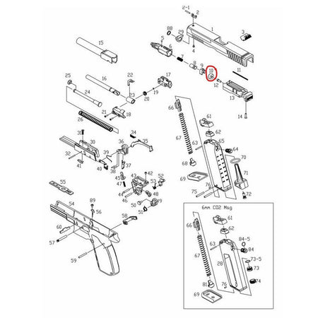 ASG Spare Part  XP-18 Pistol Cylinder Head #10 19084