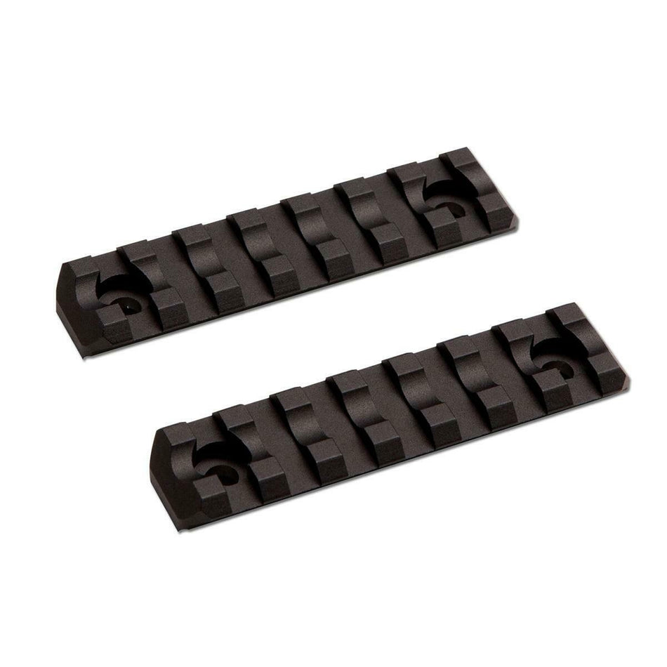 ASG Airsoft Rifle M-Lok Rail Set Short 7 Slot 2pcs Set Black 80mm
