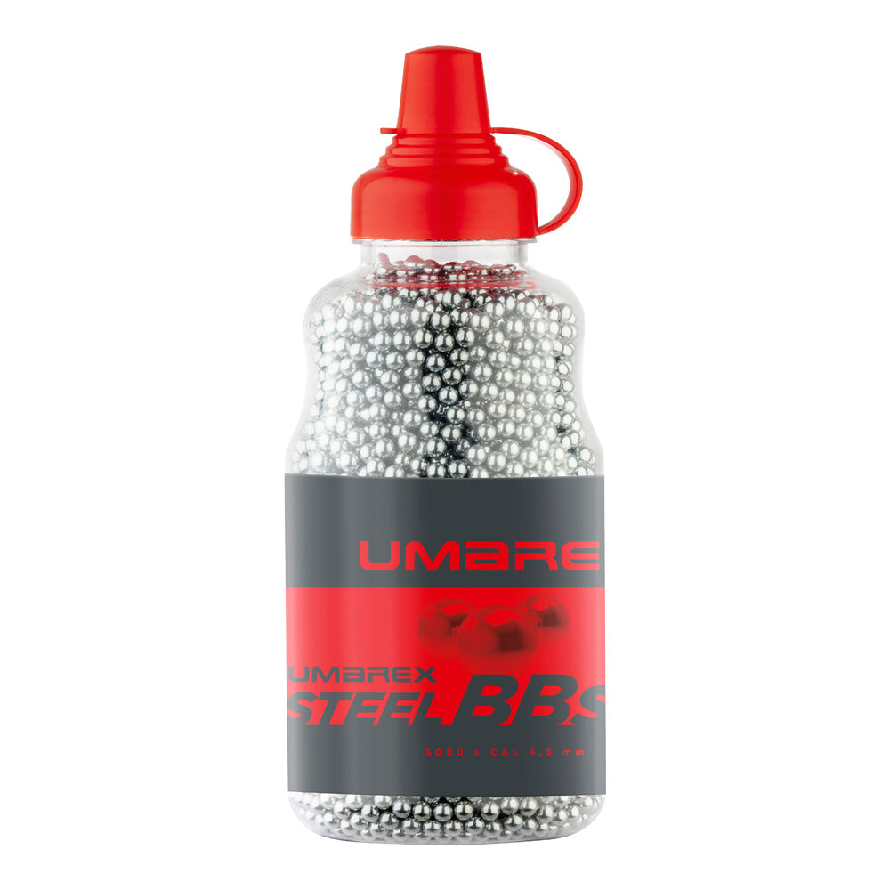 Umarex Premium Airgun Steel BBs 4.5 mm .177 0.35g Silver 5000 Bottle