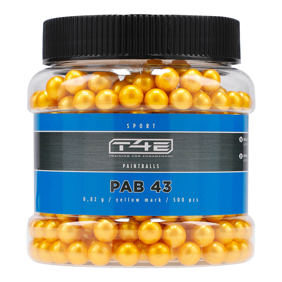 Umarex T4E Ammo Paintball Pellets PAB .43 Yellow 500