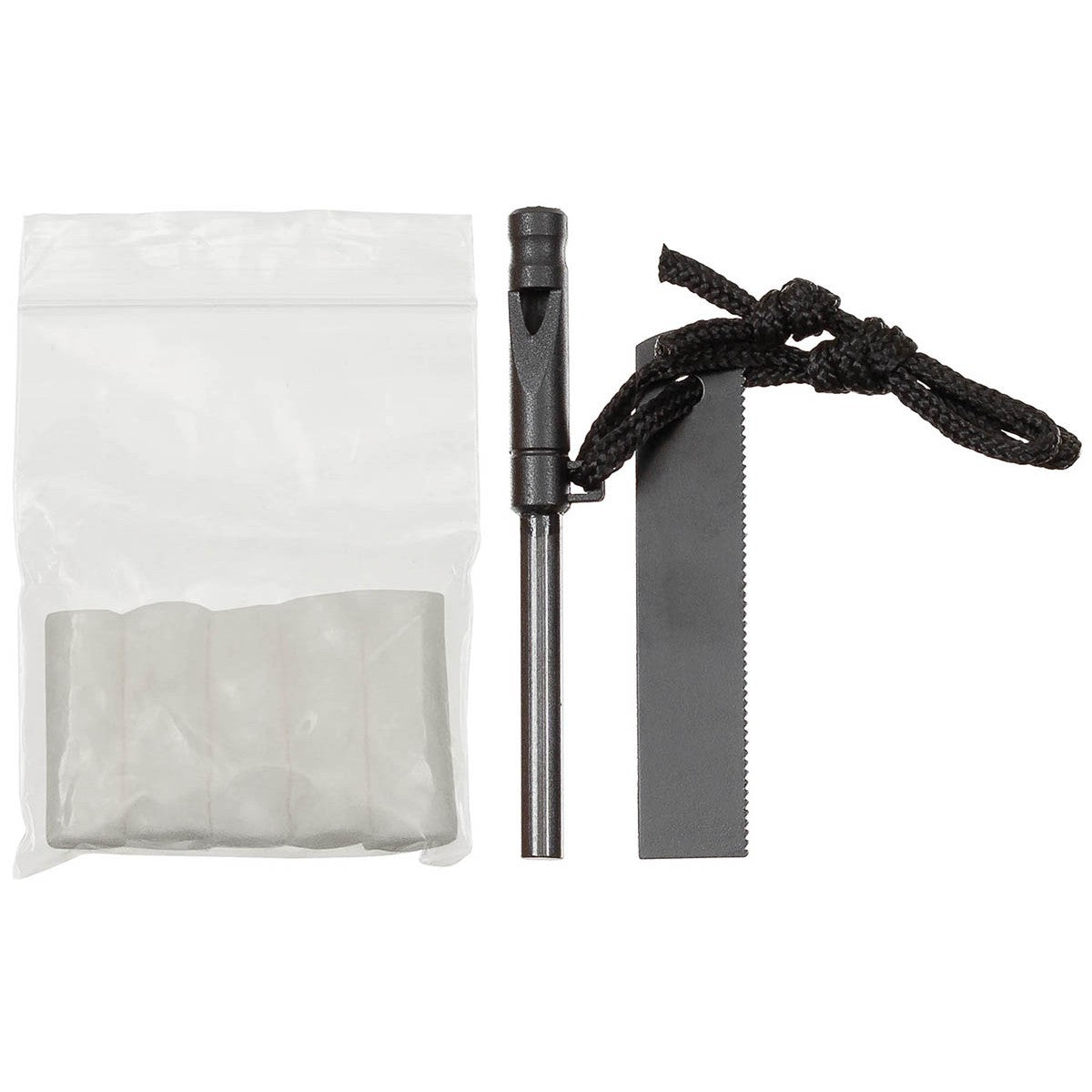 MFH Emergency Foil Sleeping Bag Orange And Fire Starter Kit