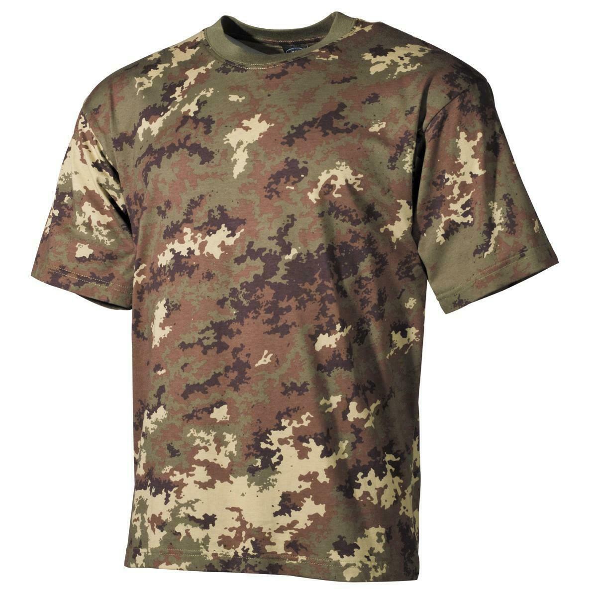 MFH Mens Army T-Shirt Vegetato Camo