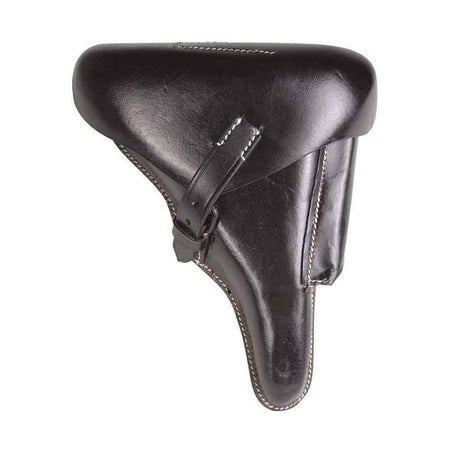 Mil-Tec WW2 Army Style P08 Hard Shell  Leather Holster Buffalo Replica Black