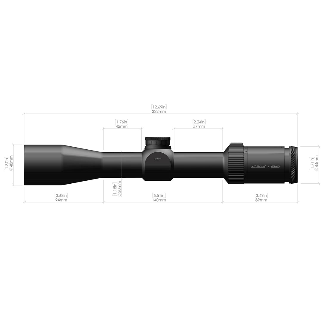Zerotech Thrive Rifle Scope 3-9x40 With Duplex Reticle
