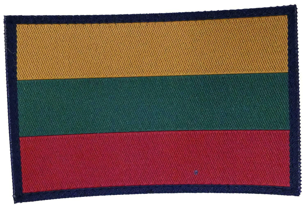 Lithuanian Tactical Flag Patch Hook & Loop Patch 75 x 45 mm