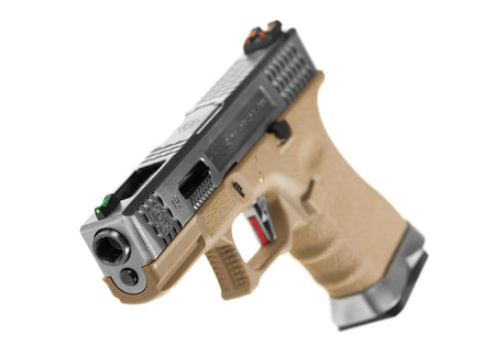 WE G-Force EU19 Green Gas Silver Slide Tan Frame 6mm