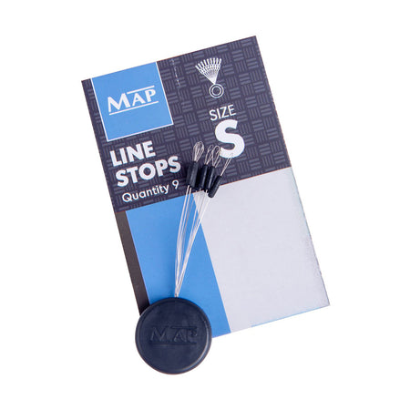 MAP Fishing Terminal Tackle Line Stops Small 9pk Black