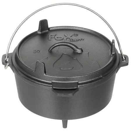Fox Outdoors Dutch Pot Oven Cast Iron Cooking Pot 5.7 ltr