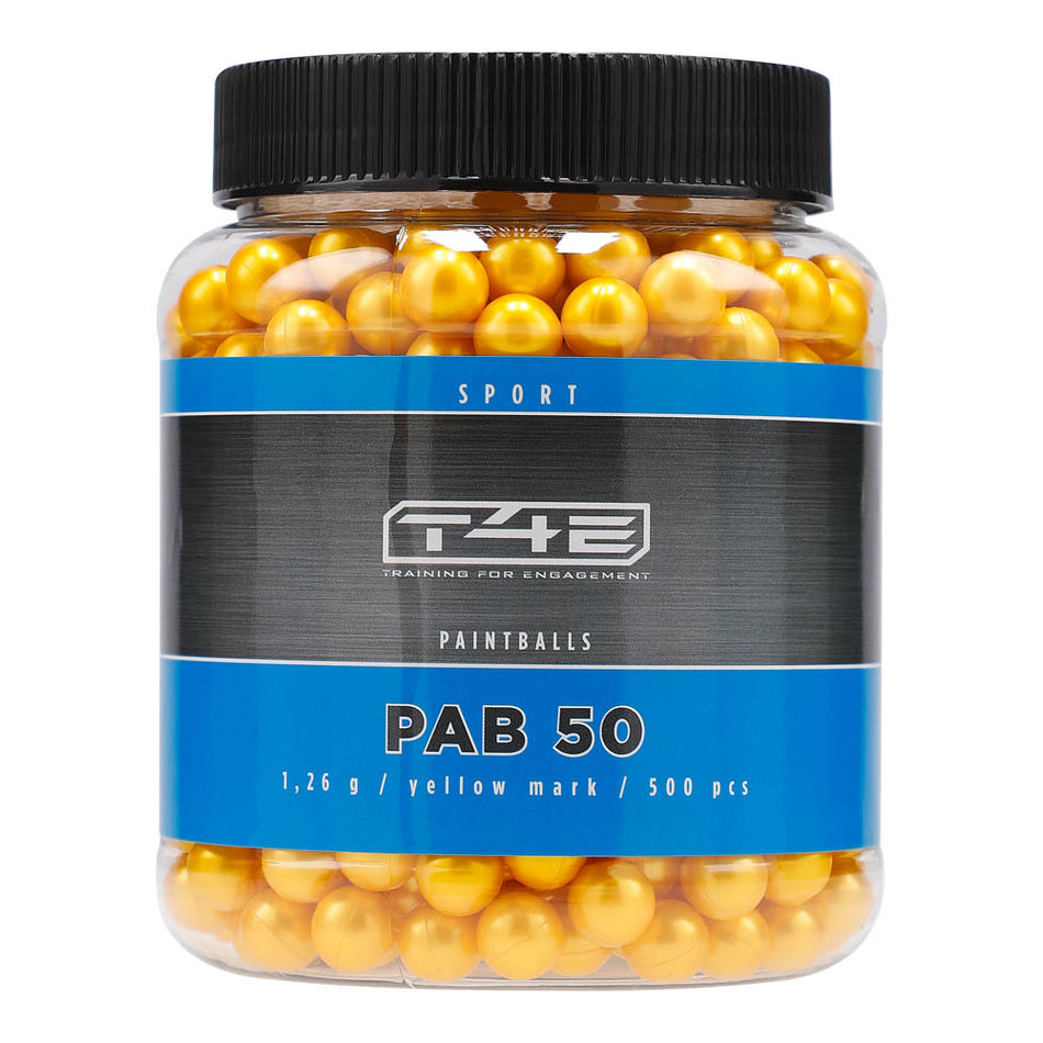 Umarex T4E Ammo Paintball Pellets PAB .50 Yellow 500