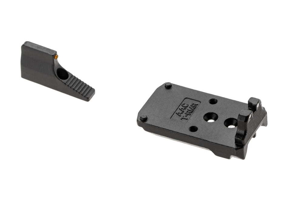Action Army AAP-01 Airsoft Pistol Steel RMR Raised Adapter & Front Sight Set Black