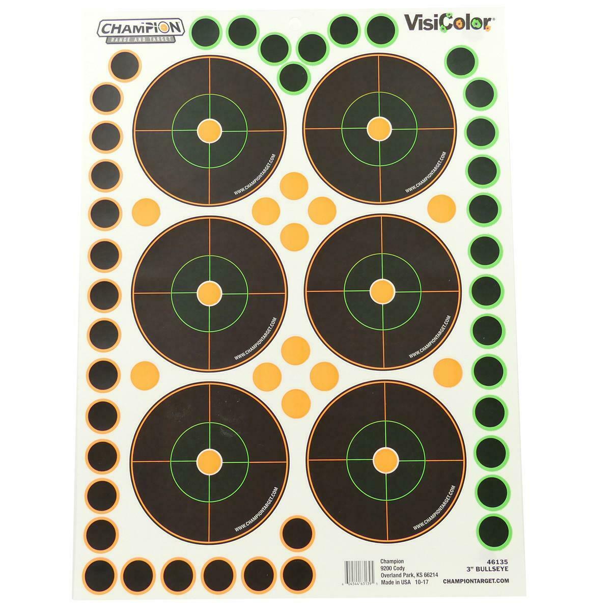 Champion Visicolor Adhesive Reactive Shooting Targets