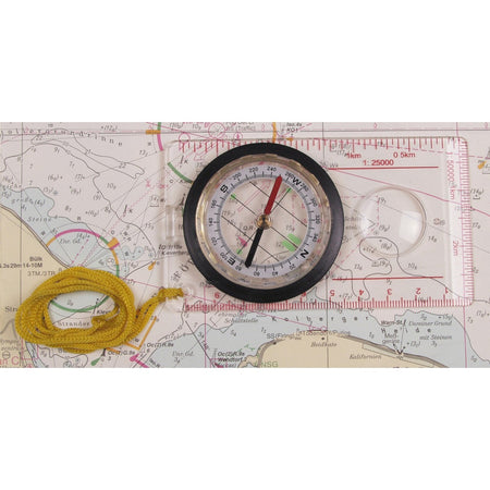 MFH Pocket Transparent Compass Plastic Body Clear