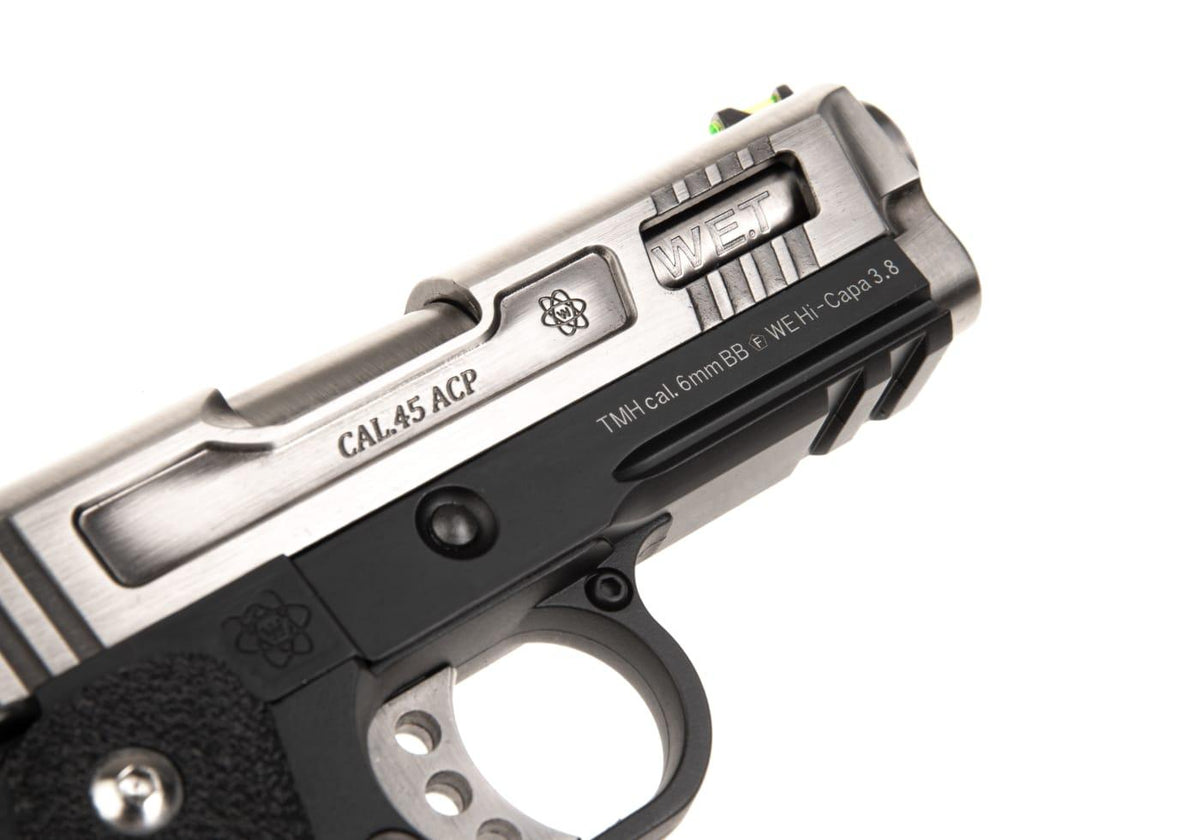 WE Hi-Capa 3.8 Force Full Metal GBB Silver Slide Pistol