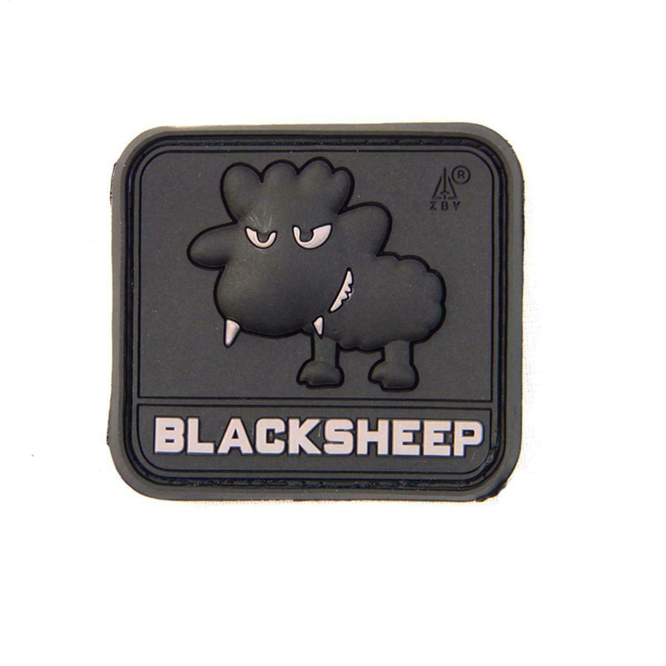Rubber Little Black Sheep Patch Swat Black