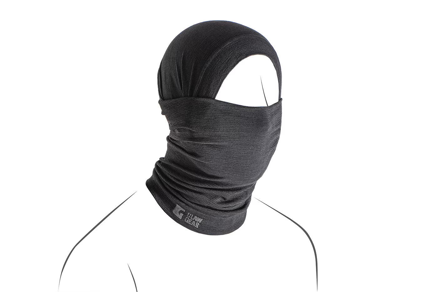 Claw Gear Merino Neck Gaitor Long Black